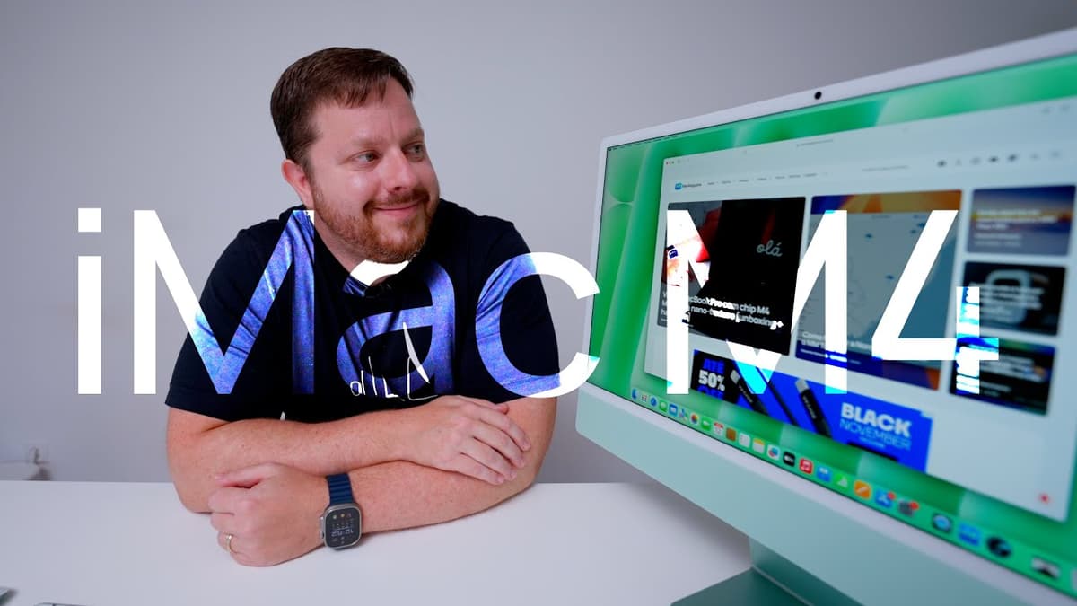 O iMac agora tem o chip M4! [unboxing + hands-on]