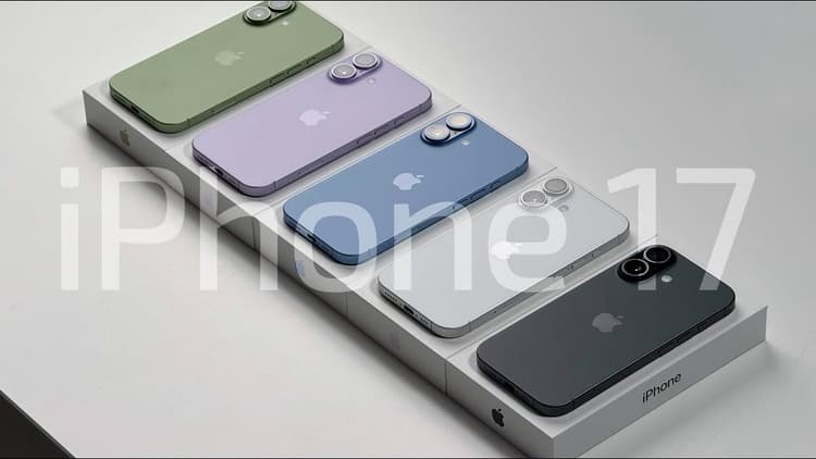 Youtube Video Unboxing das cinco cores do iPhone 17!